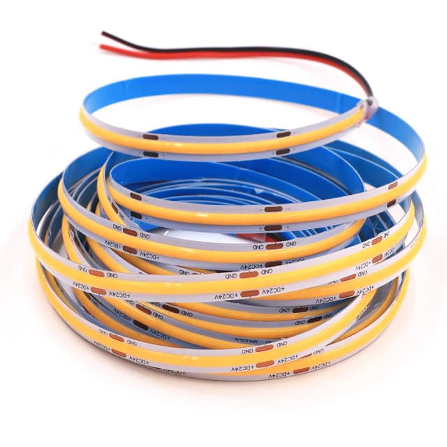 COB-Streifen DC 12 V, 24 V, 320 LEDs/m, hohe Dichte, RA90, Weiß, Rosa, Gelb, Eisblau, Rot, Grün, flexibles Bandseil, LED-Licht