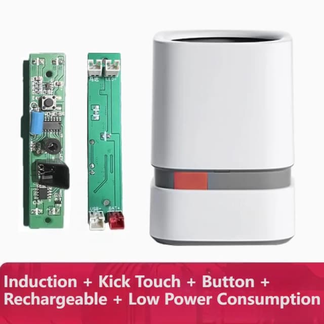 Multifunktionale Smart-Mülleimer-Leiterplatte – Bewegungssensor + Kick-Touch + Tastensteuerung + wiederaufladbar, geringer Stromverbrauch 52 mA