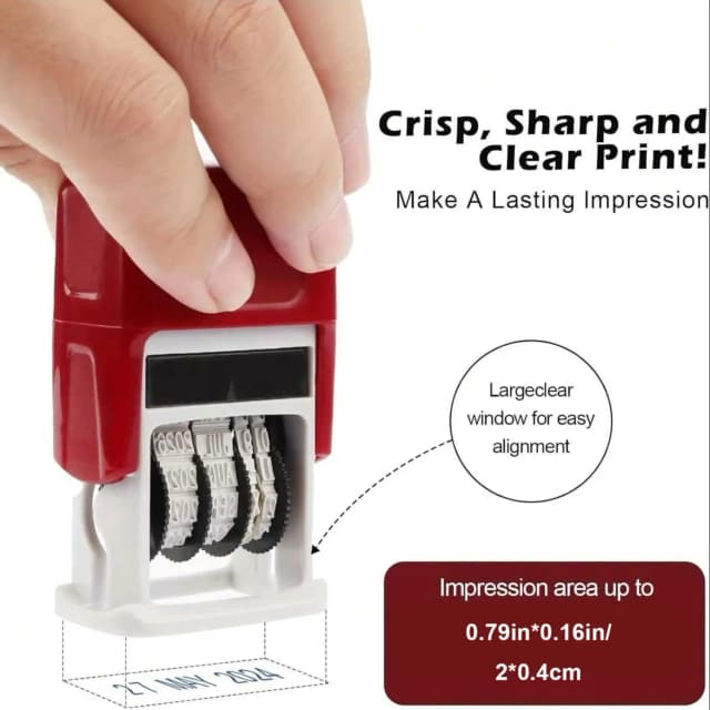 Englisch Jahr Monat Datum Stempel Wiederverwendbare Praktische DIY Hand Konto Datum Stempel ABS Einstellbar Universal Büro Liefert