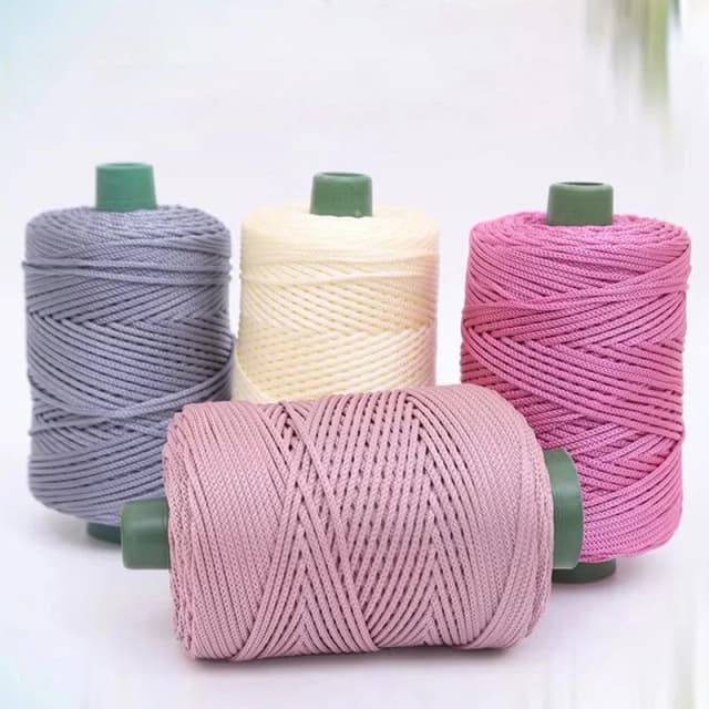 200 m 3 mm Sommer-Häkelgarne, Eisseil, Faden für DIY-Stricktasche, Geldbörse, Sonnenhut, Schuhe, Kissen, Weben, Garn, Nähzubehör