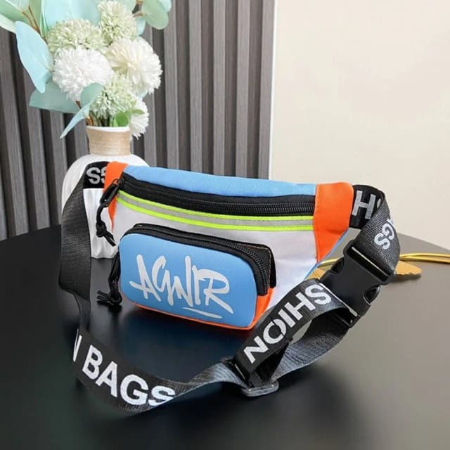 Kinder Mini Taille Taschen Oxford Nette Brief Mädchen Jungen Banane Tasche Mode Fanny Pack Kinder Schulter Umhängetasche Brust Gürtel Taschen