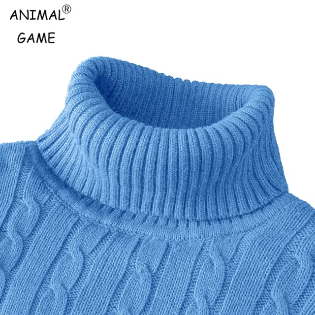 Outdoor Herren Langarm Strickpullover Slim Fit Rollkragenpullover Lässiger Pullover Pullover Winter Basic Schwergewicht Top