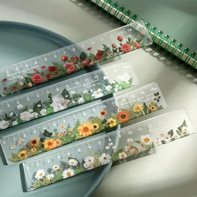 15 cm großes Schullineal aus klarem Acryl mit Zentimetern – langlebig und leicht ablesbar