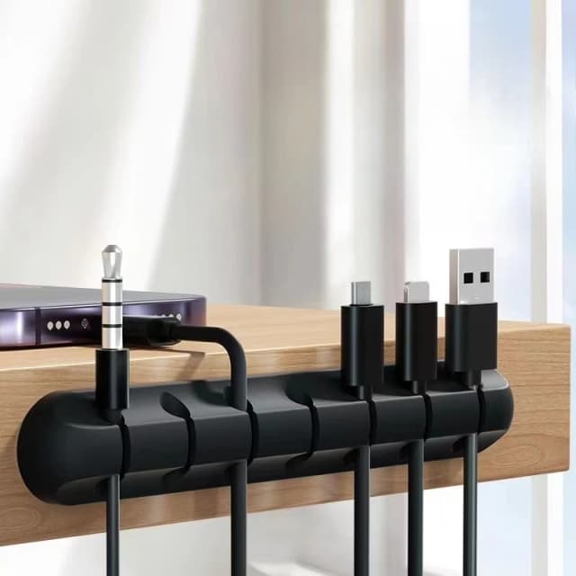 Kabelorganisator für Handy-Ladekabel und Datenkabel mit Aufbewahrung und Kabelmanagement-Clip
