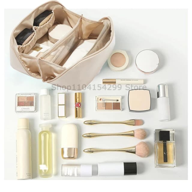 Make-up-Organizer für Damen, Kulturbeutel, Make-up-Koffer, Aufbewahrungstasche, luxuriöse Damenbox, Kosmetiktasche, Organizer-Tasche für Reisen, Reißverschluss
