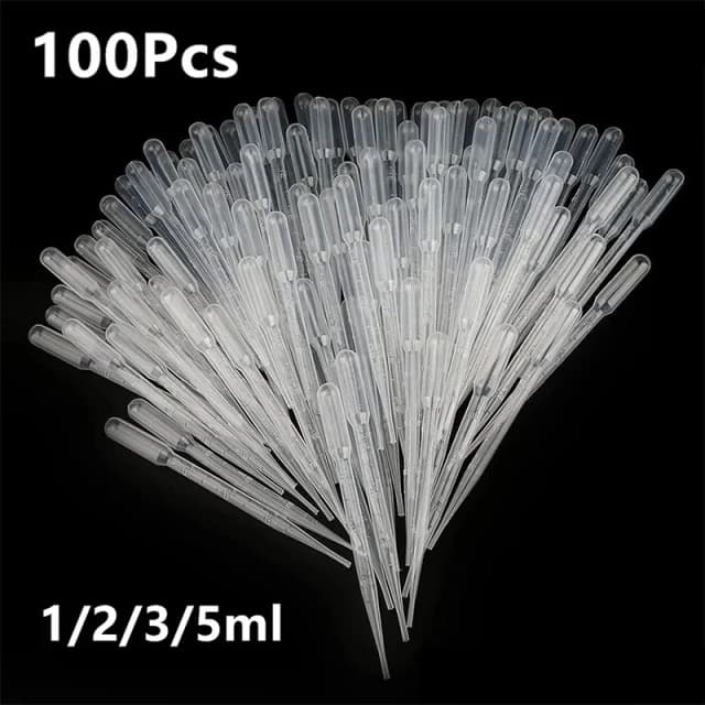 100 Teile/los Labor Pipette 1ml 2ml 3ml 5ml Kunststoff Einweg Messbehälter Flüssigkeit Dropper Ausrüstung stroh Make-Up-Tools