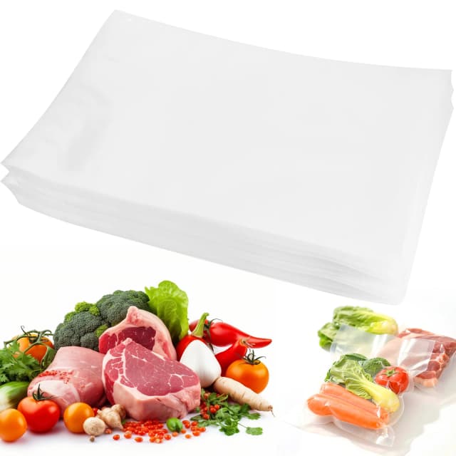 100 Stück Kleine & Große Vakuumierbeutel für Gefrierschrank Lebensmittel-Aufbewahrung Vakuumierbeutel für Mahlzeitenvorbereitung oder Sous-Vide Gewerbliche Qualität