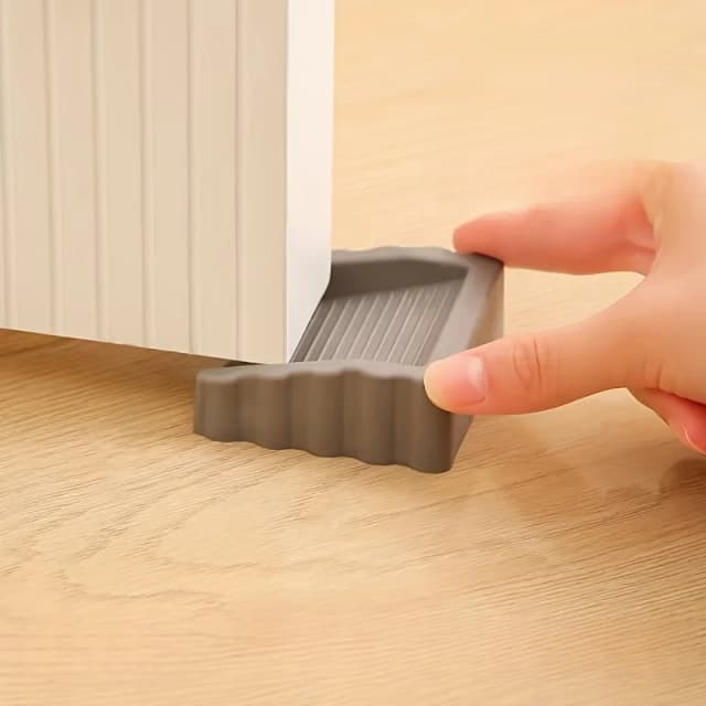 TPR Türstopper Keil Sicherheitsstopper Wiederverwendbar Stoßdämpfend Home Office Anti-Ordner Hand Tür Bodenstopper Anti-Kollisionsstopper