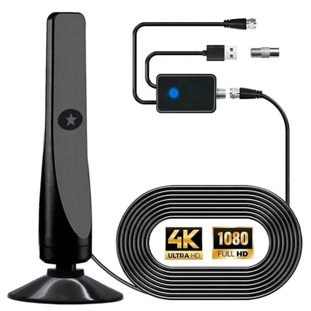 4K/1080P HD Digital TV Antenne mit Signal Verstärker Indoor Outdoor Antenne für Wide Range HDTV Empfang Home TV Antenne