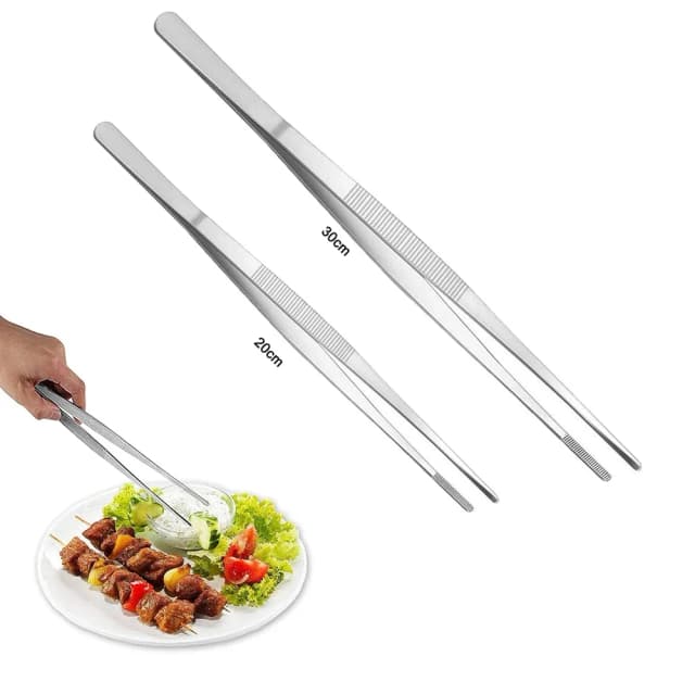 20CM/30CM Hause Medizinische Garten Küche BBQ Werkzeug Lange Grill Lebensmittel Tong Edelstahl Gerade Pinzette Zahn pinzette
