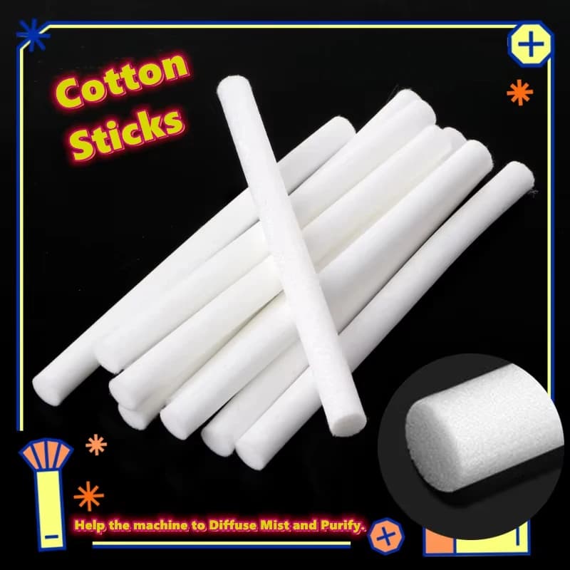 20 Stück Luftbefeuchterstäbe, Filter-Nachfüllstäbe, Dochte, Ersatz für tragbare persönliche USB-Luftbefeuchter, Mini, 0,8 cm x 8 cm