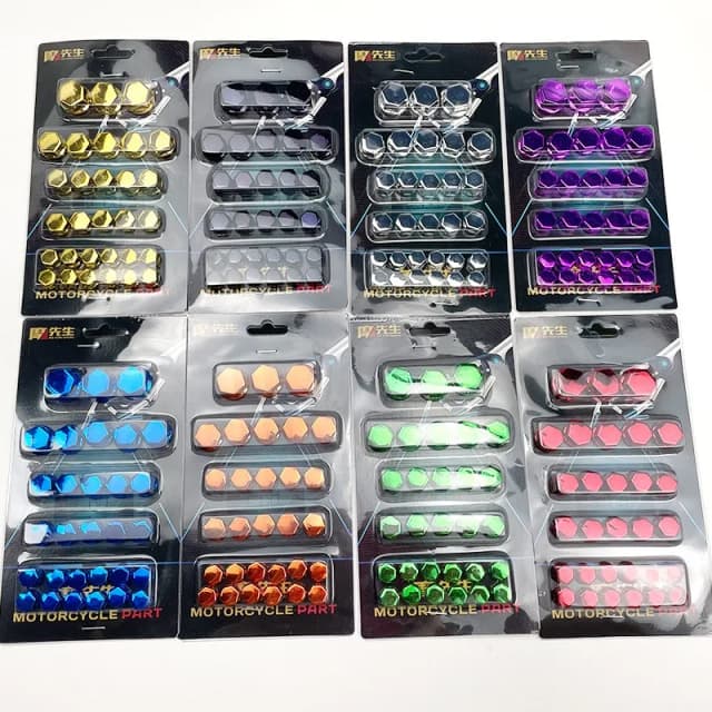 30Pcs Motorrad Modifikation Kopf Abdeckung Zubehör Schraube Dekorative Teile Für Yamaha Kawasaki Honda Muttern Styling Abdeckung