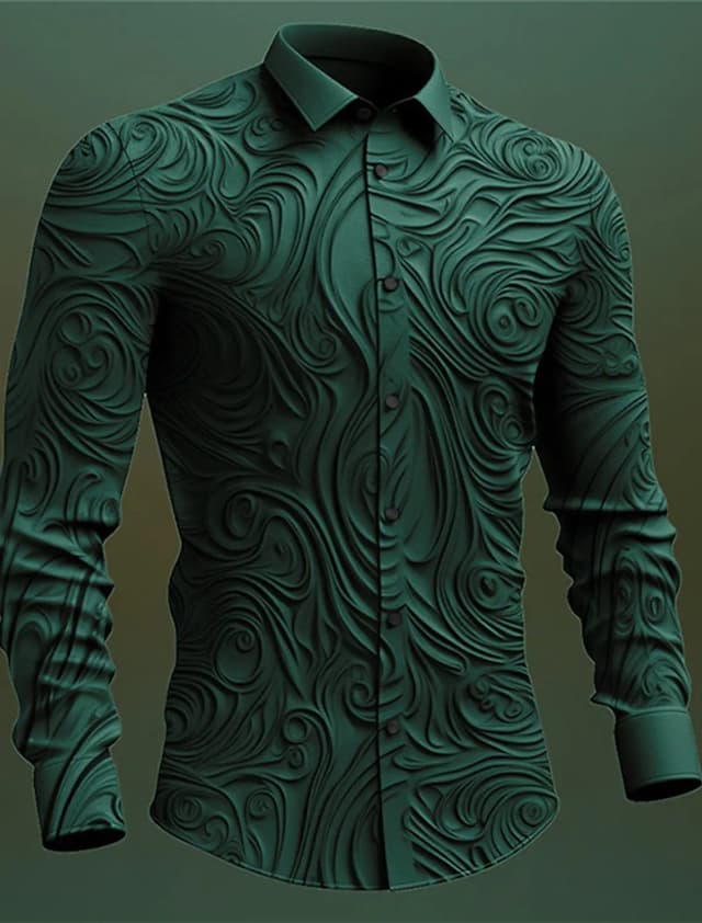 Totem Retro Gothic Herren Langarmshirt Outdoor Halloween Straße Herbst und Winter Bündchen Langarm Schwarz Lila Grün