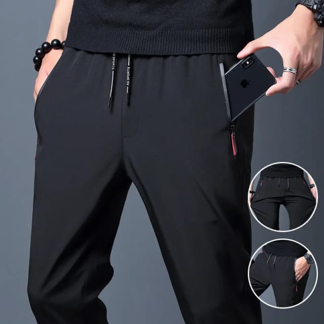 Männer Casual Hosen Business Stretch Slim Fit Elastische Taille Jogger Koreanische Klassische Blau Schwarz Grau Männliche Marke Hosen
