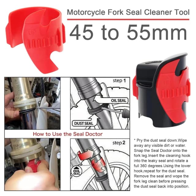 45mm-55mm Gabeldichtungs-Reiniger Motorrad Vordergabel-Dichtungsreinigungswerkzeug Stoßdämpfer-Reinigungs- und Reparaturwerkzeug Universal