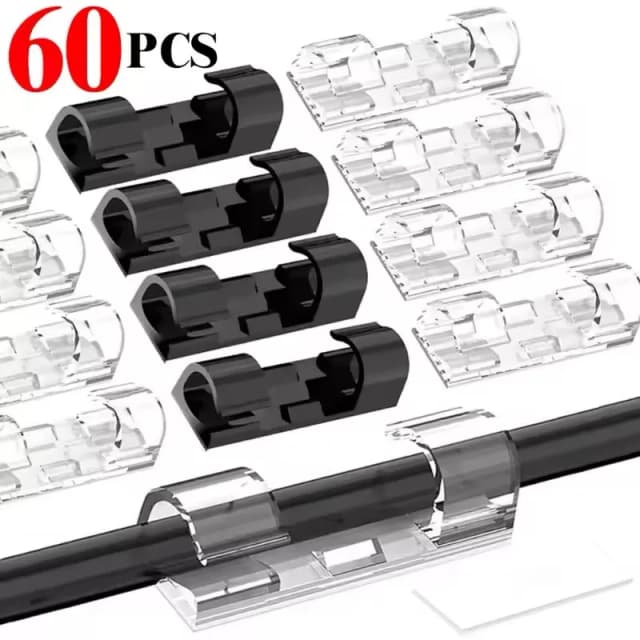 Kabelclips Organizer Kabelhalter Kabelmanagement Selbstklebender Kabelmanager Fixierklammer Kabelaufwickler für Zuhause Büro Auto