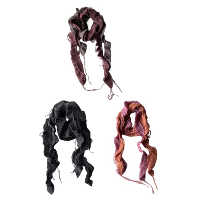 Y166 Damen dünner Schal, dünner Halsband-Gürtel, Volant, langer Krawattenschal, Taschengriff-Verpackung