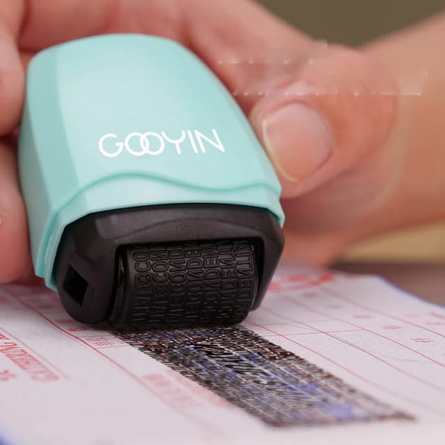 Vertraulicher Stempelroller, zufälliger Code, lichtempfindlicher Stempel für Expressversandinformationen, Schutz der Privatsphäre und Änderung