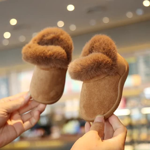 Baby Mädchen Schuhe Schneestiefel Kinder Baumwollschuhe Plüsch Warme Lauflernschuhe Rutschfeste Säuglingsstiefel