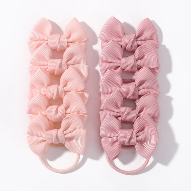 10 Teile/los Ripsband Zopf Bögen Elastische Haar Krawatten Haar Bands Halter Neue Jahr Haar Zubehör für Baby Mädchen Geschenk