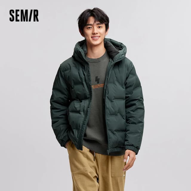 Semir Daunenjacke für Herren, 2025, neue wasserdichte Kapuzenoberbekleidung, Winterkleidung, einfarbig, vielseitiger dicker Daunenmantel für Herren
