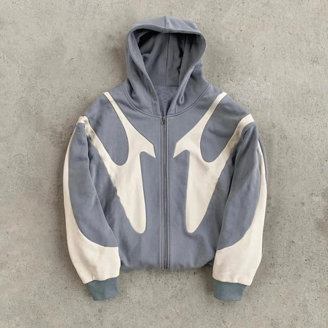 Amerikanischen Retro Brief Gedruckt Teufel Muster Hoodie Y2k Harajuku Casual Paar Zipper Hoodies Sweatshirt Mode Straße Kleidung