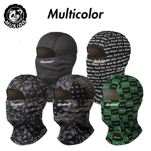 Musion Original Sturmhaube, Schlauchmaske, Motorrad, modischer Druck, Gesichtsmaske, Bandana, Stirnband, Schal, Outdoor-Sport, Reiten