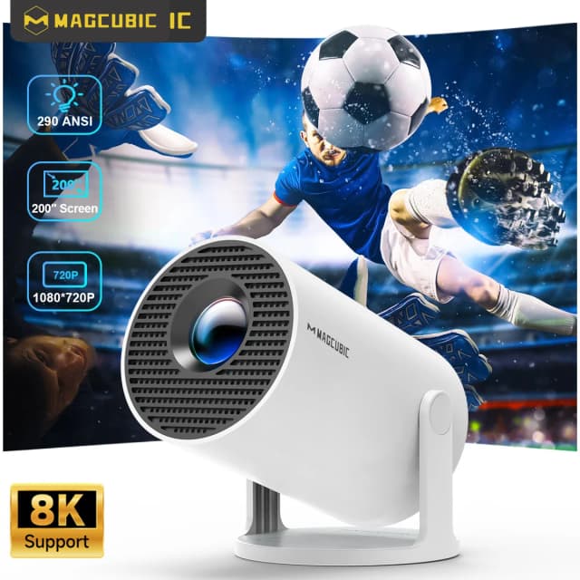 Magcubic-Projektor HY300 PRO 8K Android 14 Dual Wifi6 290ANSI Allwinner H726 BT5.4 1080P 1280 * 720P Heimkino-Außenprojektor