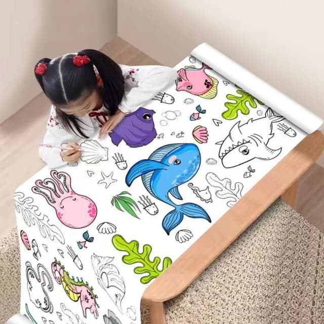 90 cm Tier Leinwand Kinder Zeichnung Rolle DIY Malpapier Rolle Farbe Füllung Graffiti Papier-geschnitten Malerei pädagogische Schule
