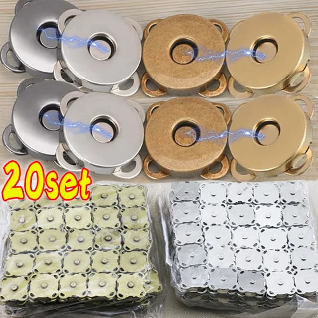 1/20set Magnetische Druckknöpfe Verschlüsse Knöpfe Handtasche Geldbörse Brieftasche Handwerk Tasche Teile Mini Adsorption Schnalle DIY Handwerk Großhandel
