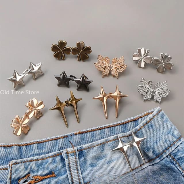 Metall, verstellbar, abnehmbar, kein Nähen, Taillenclip-Knopf für Jeans, Taillengröße, Reduzierwerkzeug
