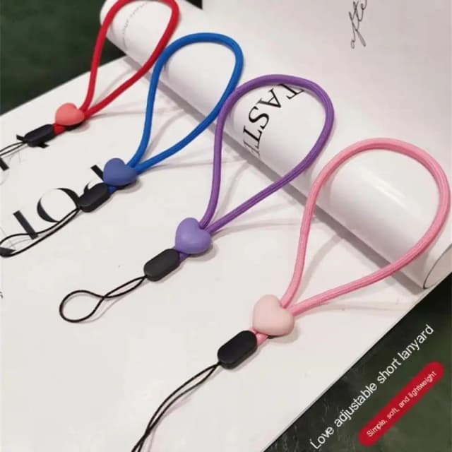 Lanyard Für Schlüssel Telefon Strap Elastische Handy Lanyard Handy Kurze Handgelenk Strap Pfirsich Herz Harz Zubehör